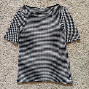 Zara Monochrome Short Sleeve Top